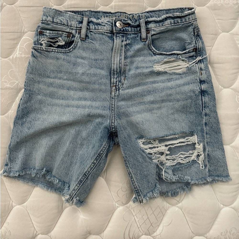 American Eagle distressed denim shorts